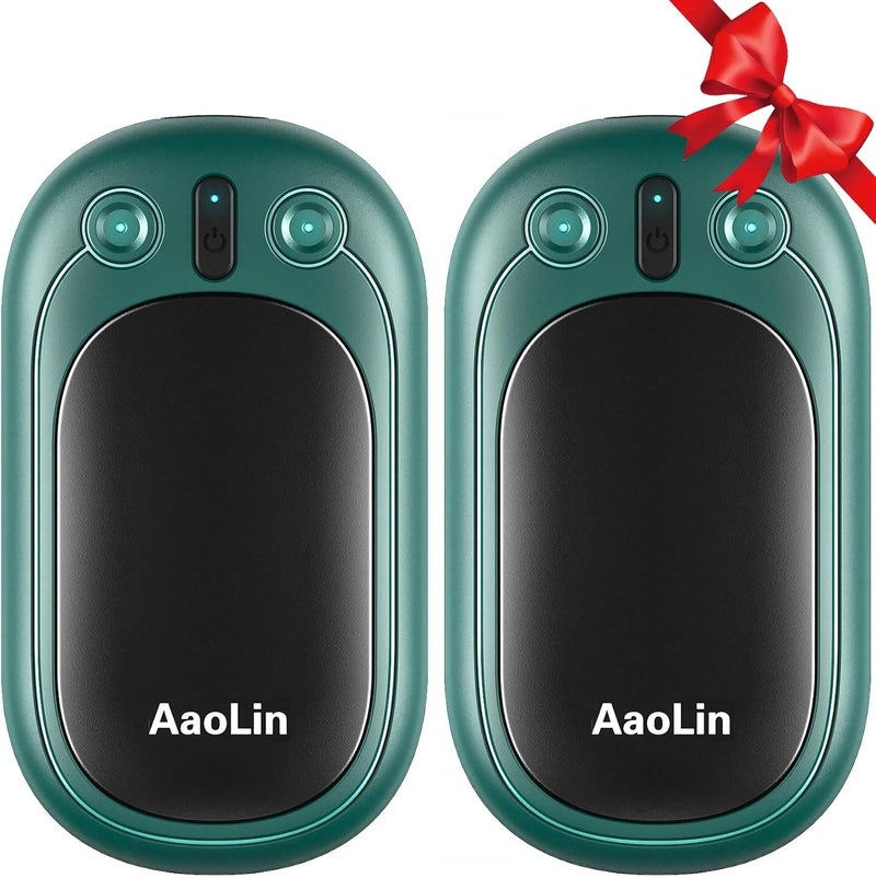 AaoLin AI Hand Warmers Rechargeable, 2 Pack Electric Hand Warmers Reusable, 12Hrs Long Heating, Portable Pocket Handwarmer Great Gift for Outdoors, Camping, Golf, Hunting Gear - Image 1